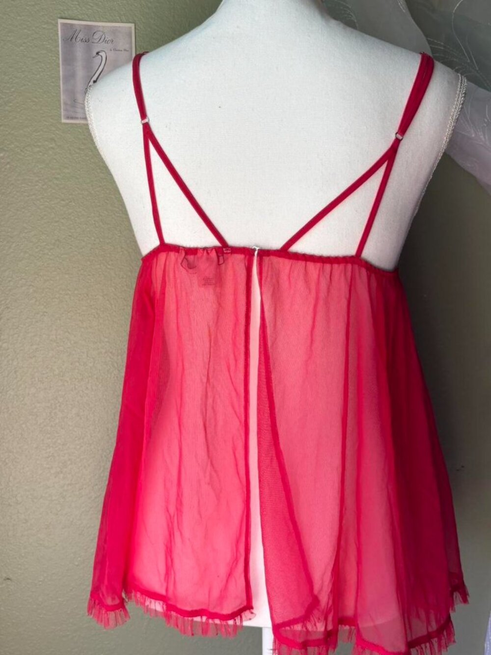 Victoria's Secret Women's Pink and Red Dress - Picture 2 of 3